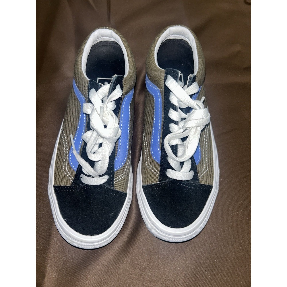 Mens 4 Vans Sneakers Olive Green Blue White And Black